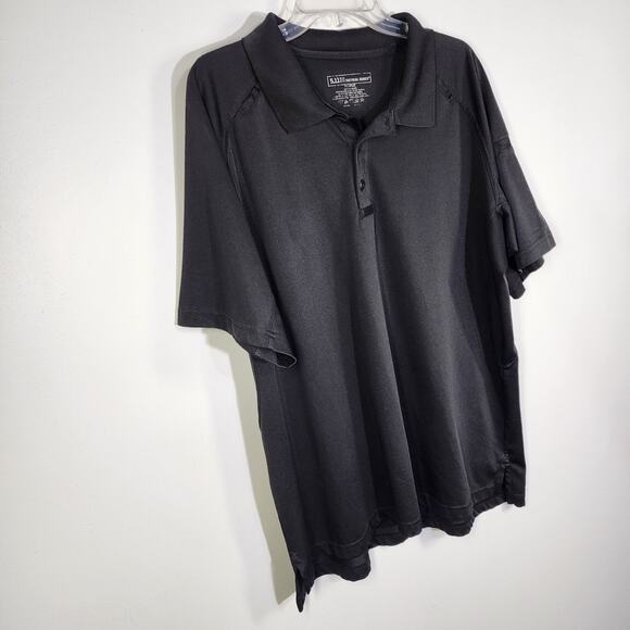 5.11 Tactical Series Men Performance Polo Shirt Short Sleeve Size XL Black 71049 - Picture 4 of 12